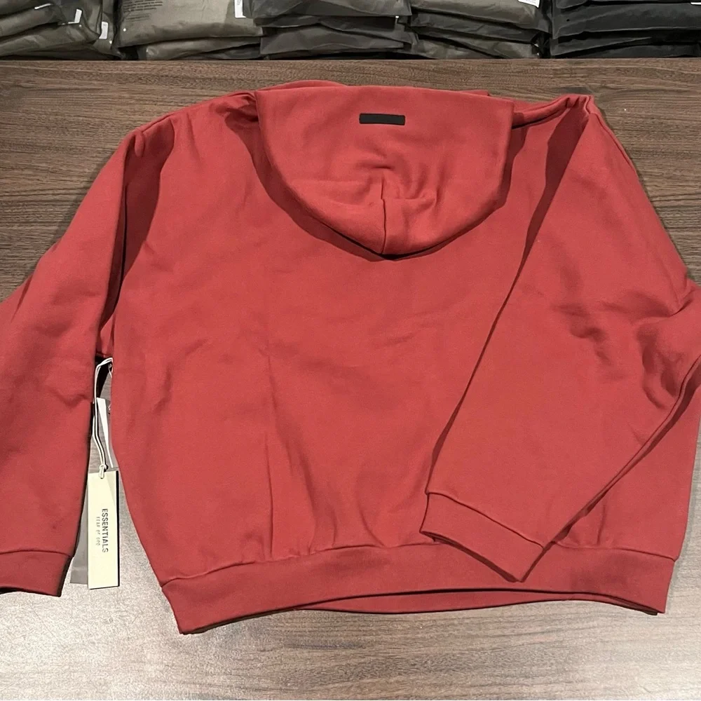 Fear of God Essentials Red Hoodie - Picture 5 of 6